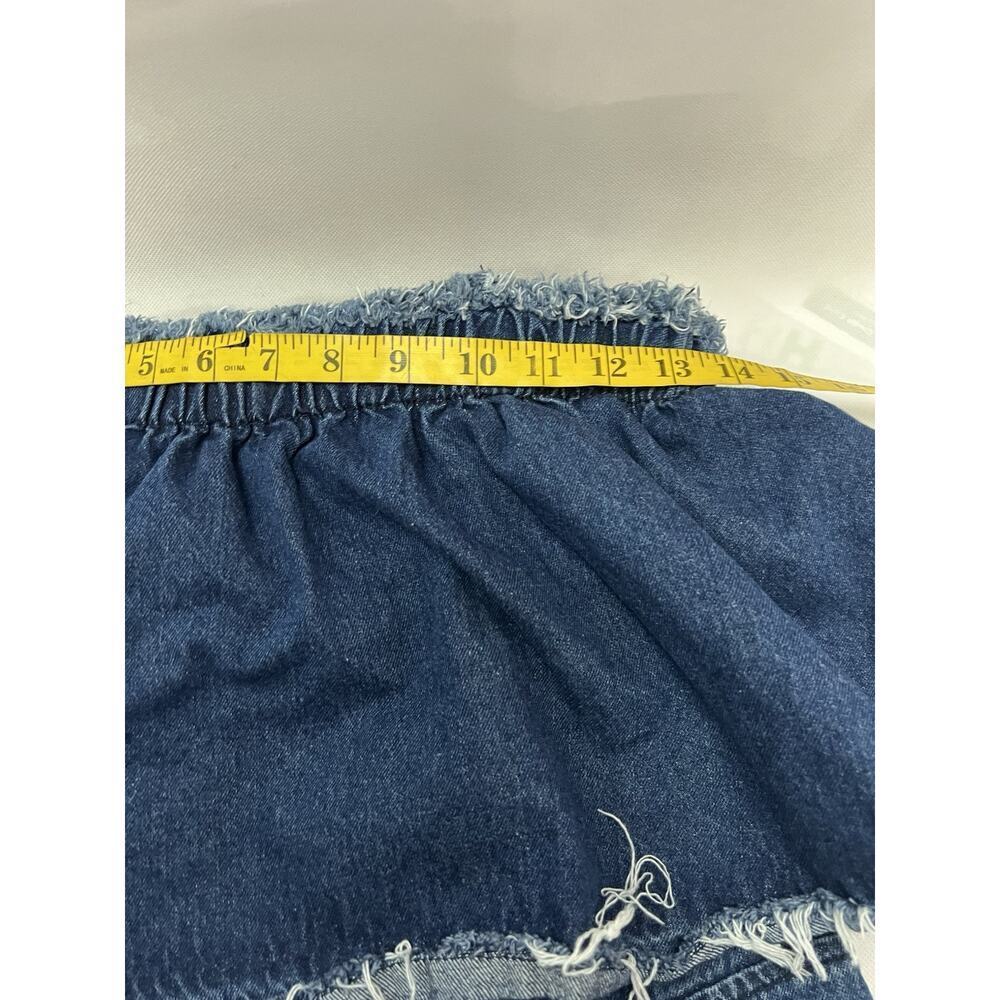 Anthropologie Hei Hei Jumpsuit Size Large Denim wide leg Blue Boho Festival - Picture 9 of 13